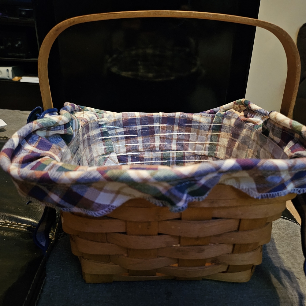 Longaberger Multicolor Plaid Fabric Covers